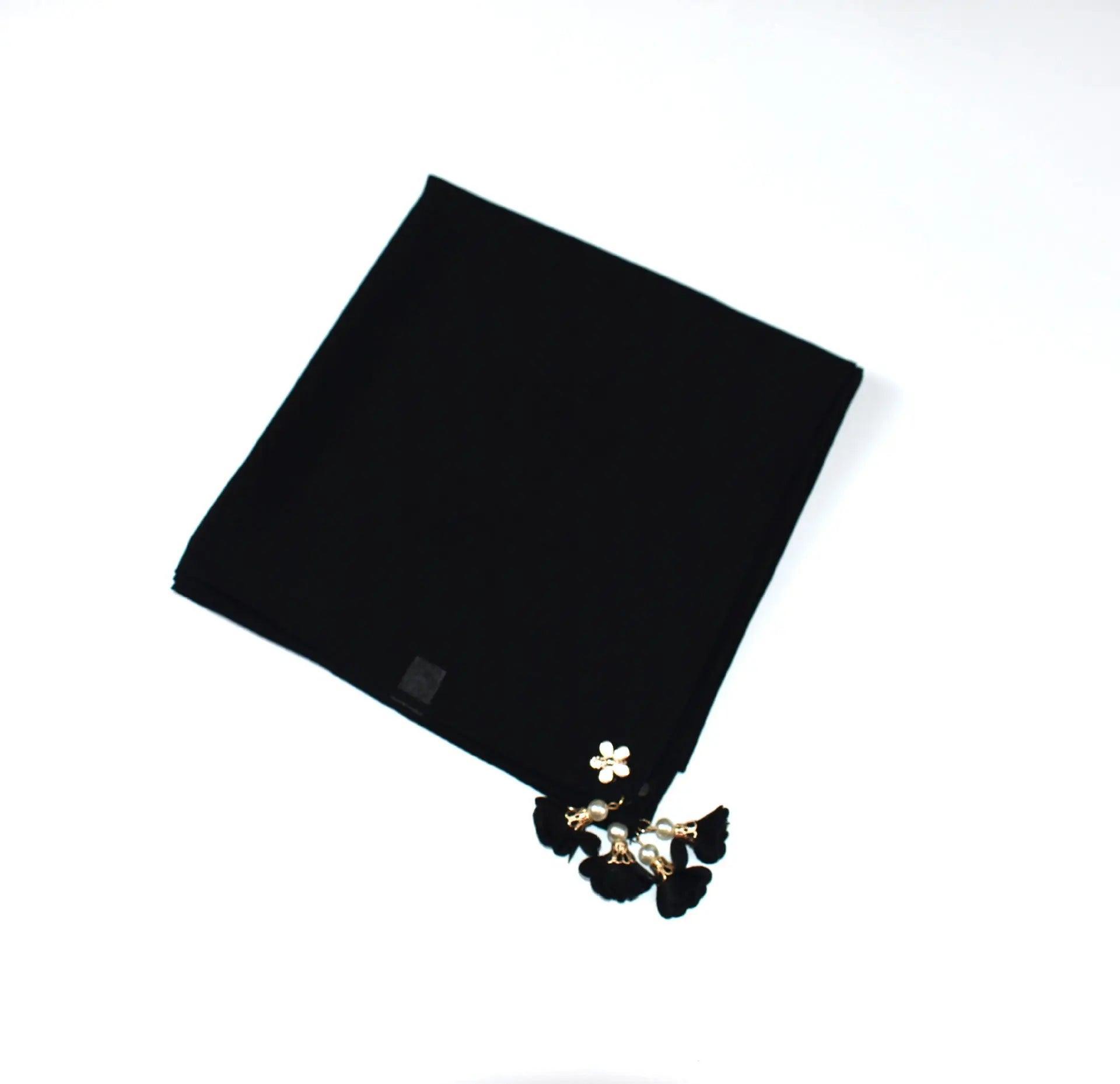 Pearl chiffon square hijab scarf (MH030)