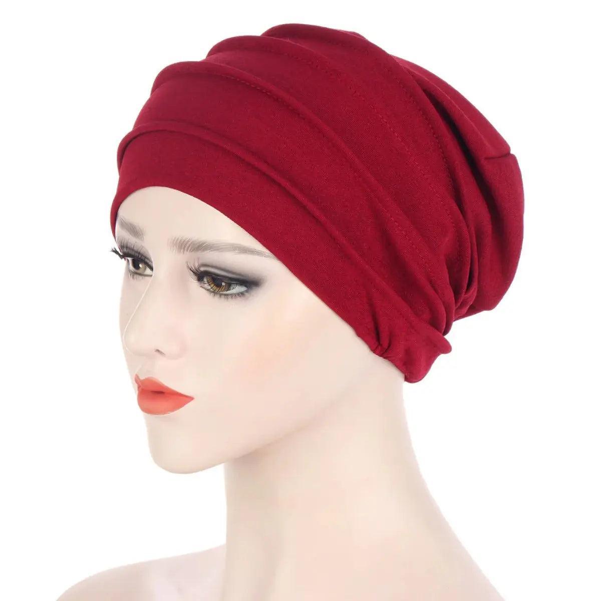 Solid Color Slub Cotton Undercap Hijab (MH031)