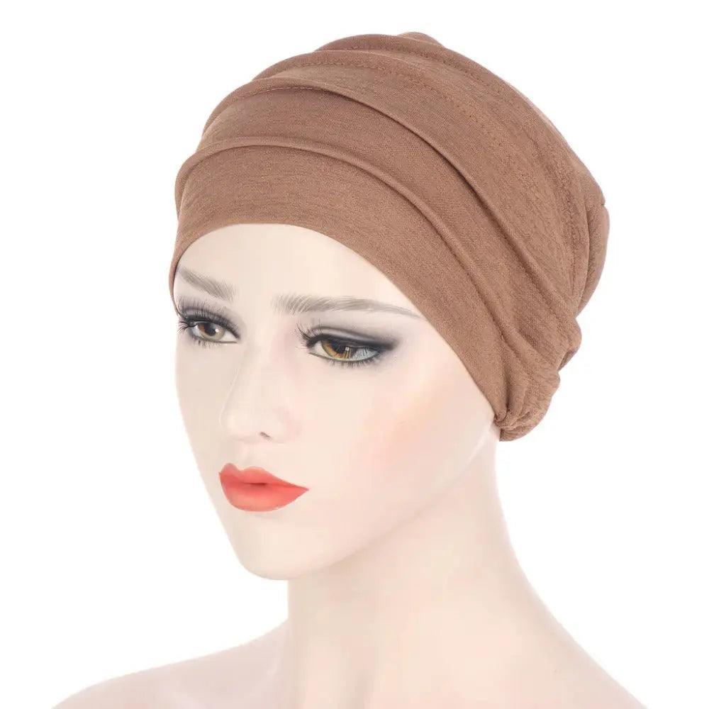 Solid Color Slub Cotton Undercap Hijab (MH031)