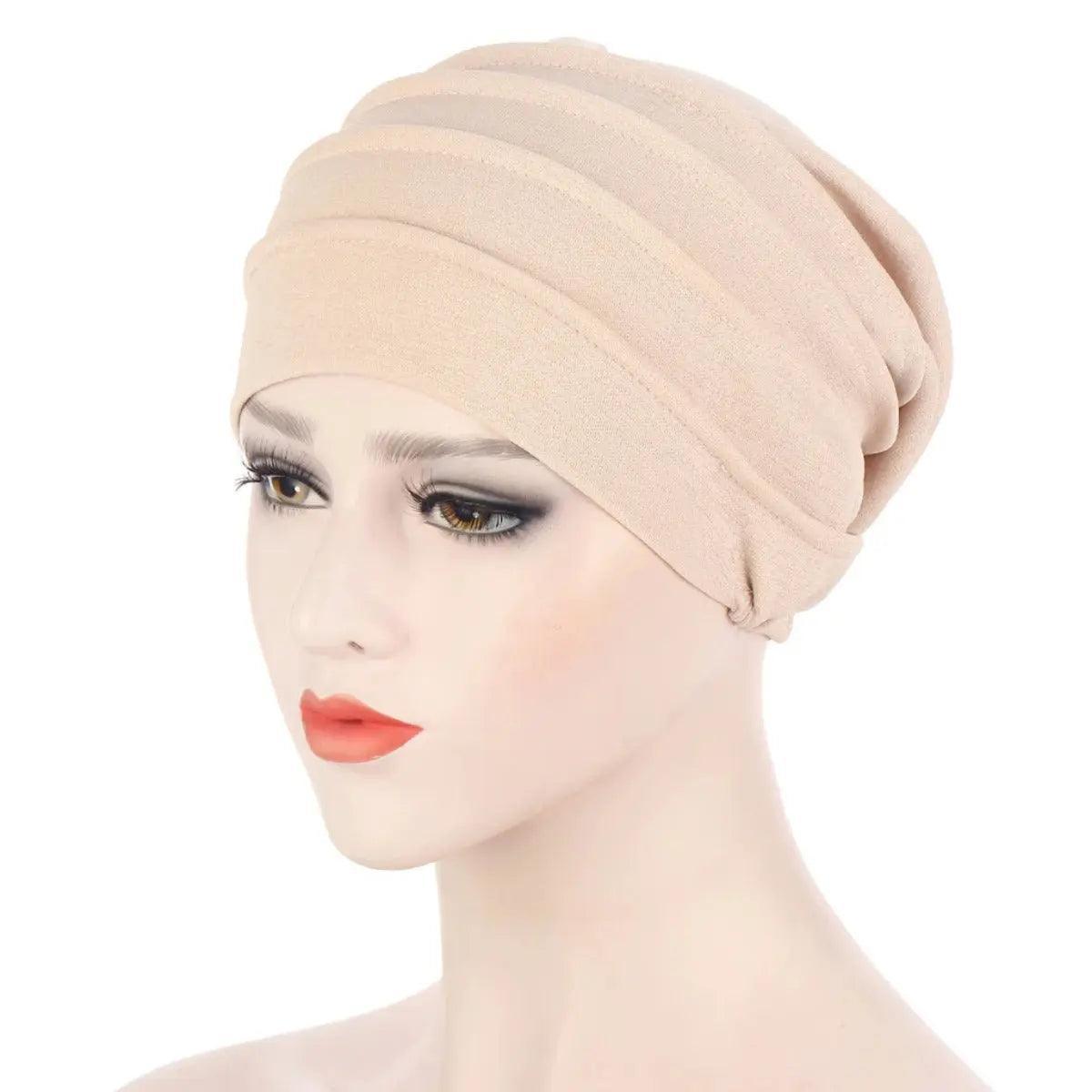 Solid Color Slub Cotton Undercap Hijab (MH031)