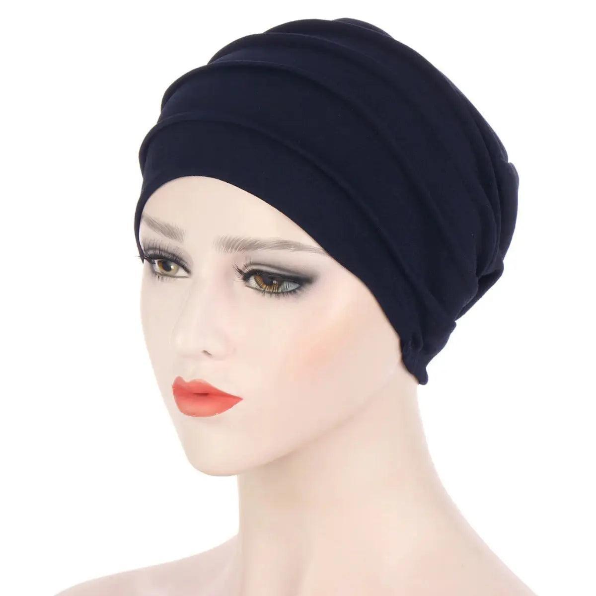 Solid Color Slub Cotton Undercap Hijab (MH031)