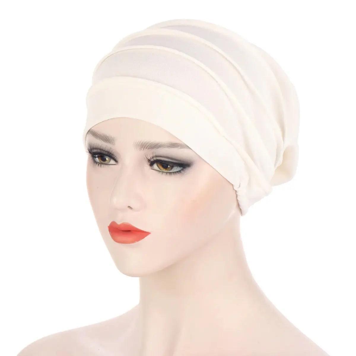 Solid Color Slub Cotton Undercap Hijab (MH031)