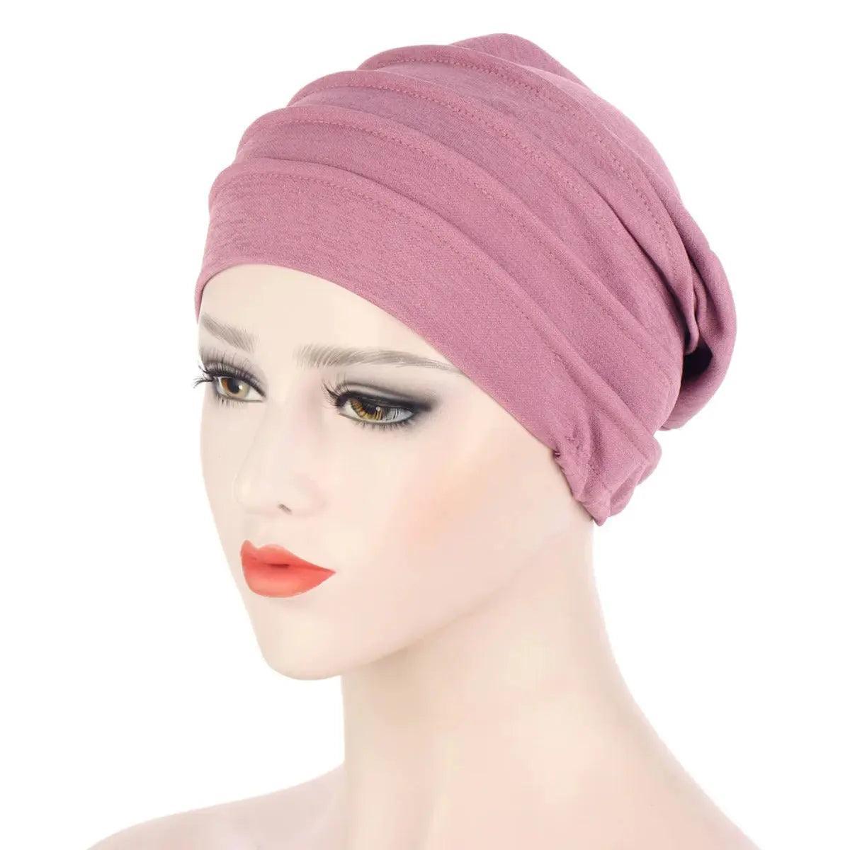 Solid Color Slub Cotton Undercap Hijab (MH031)