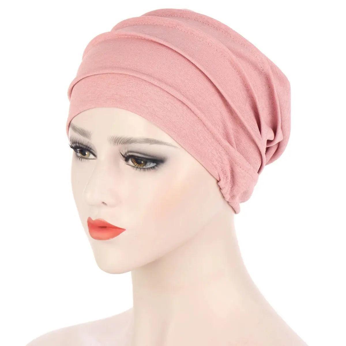 Solid Color Slub Cotton Undercap Hijab (MH031)