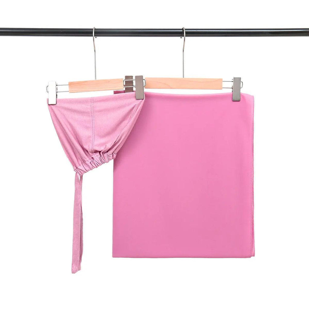 Chiffon Hijab with Cord Base Cap 2pcs Set (MH037)