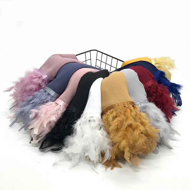 Chiffon Scarves Feather Scarf Hijab (MH039)