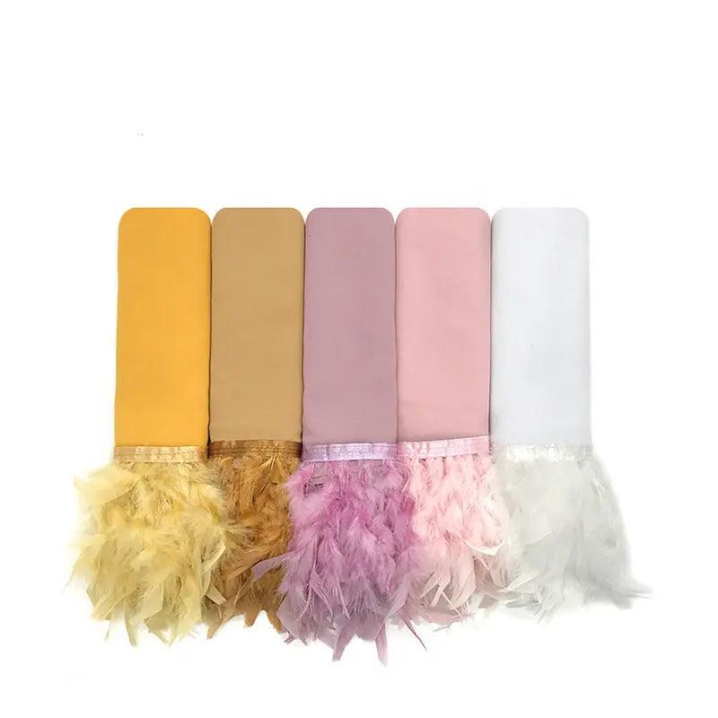 Chiffon Scarves Feather Scarf Hijab (MH039)