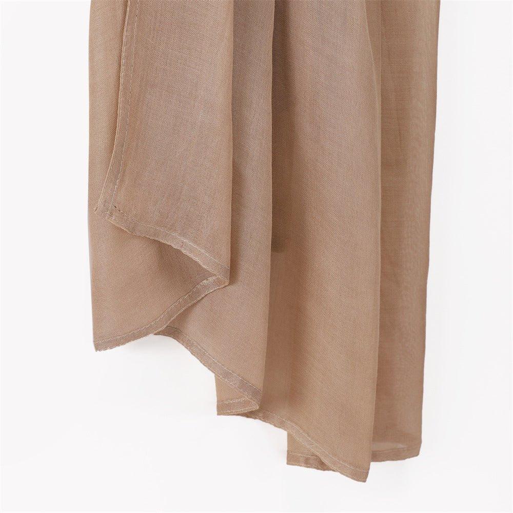 MH054 Rayon Solid Color Wide Brim Hijab