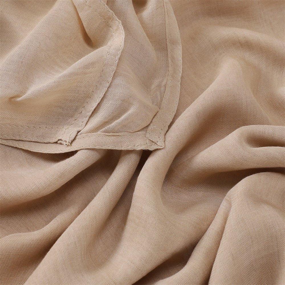 MH054 Rayon Solid Color Wide Brim Hijab