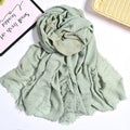 MH055 Encrypted Bubble Wrinkle Solid Color Hijab