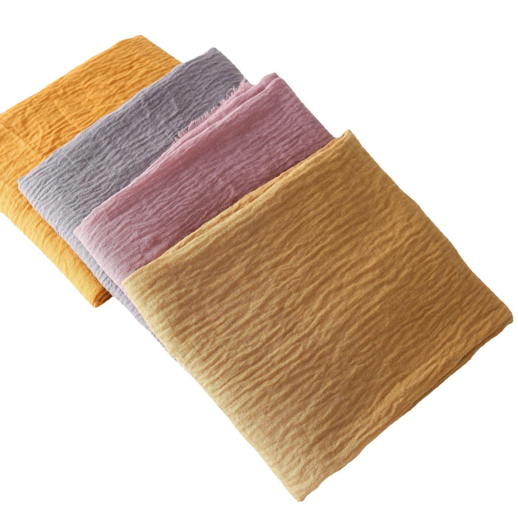 MH055 Encrypted Bubble Wrinkle Solid Color Hijab
