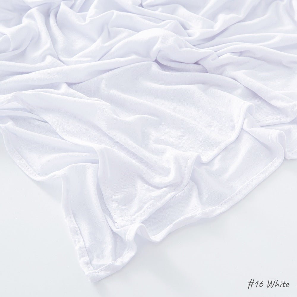 High Quality Right Angle Curled Jersey Mercerized Cotton Breathable Hijab(MH068)