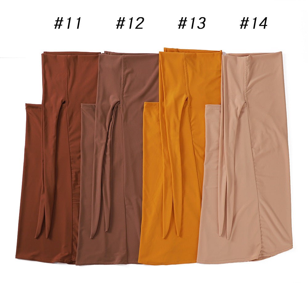 MH081 Dual Purpose Veil Bottom Hat Hijab