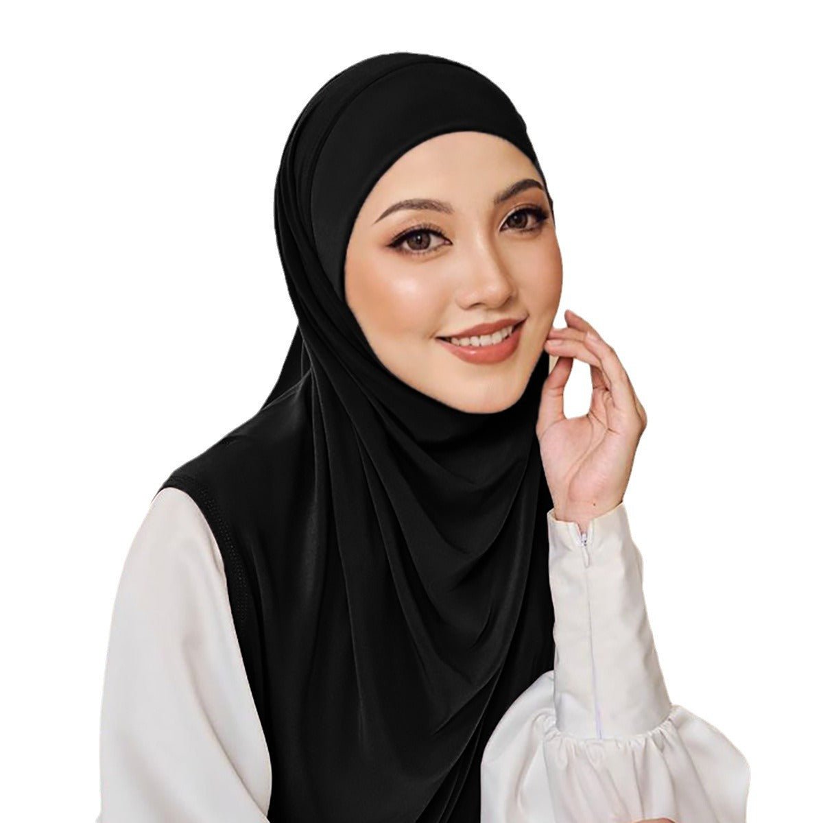 MH081 Dual Purpose Veil Bottom Hat Hijab