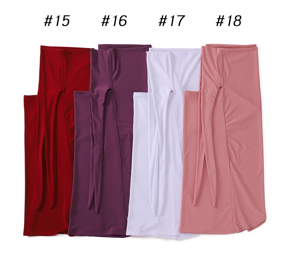MH081 Dual Purpose Veil Bottom Hat Hijab