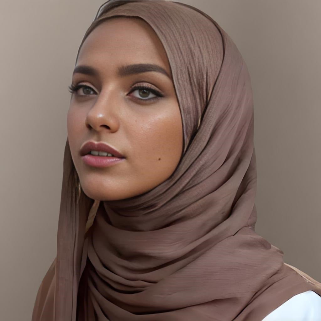 MH088 Long curly Rayon Hijab