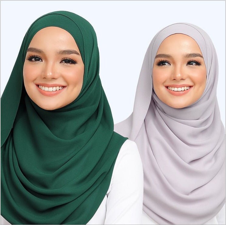 MH089 Pearl Chiffon Bubble Hijab