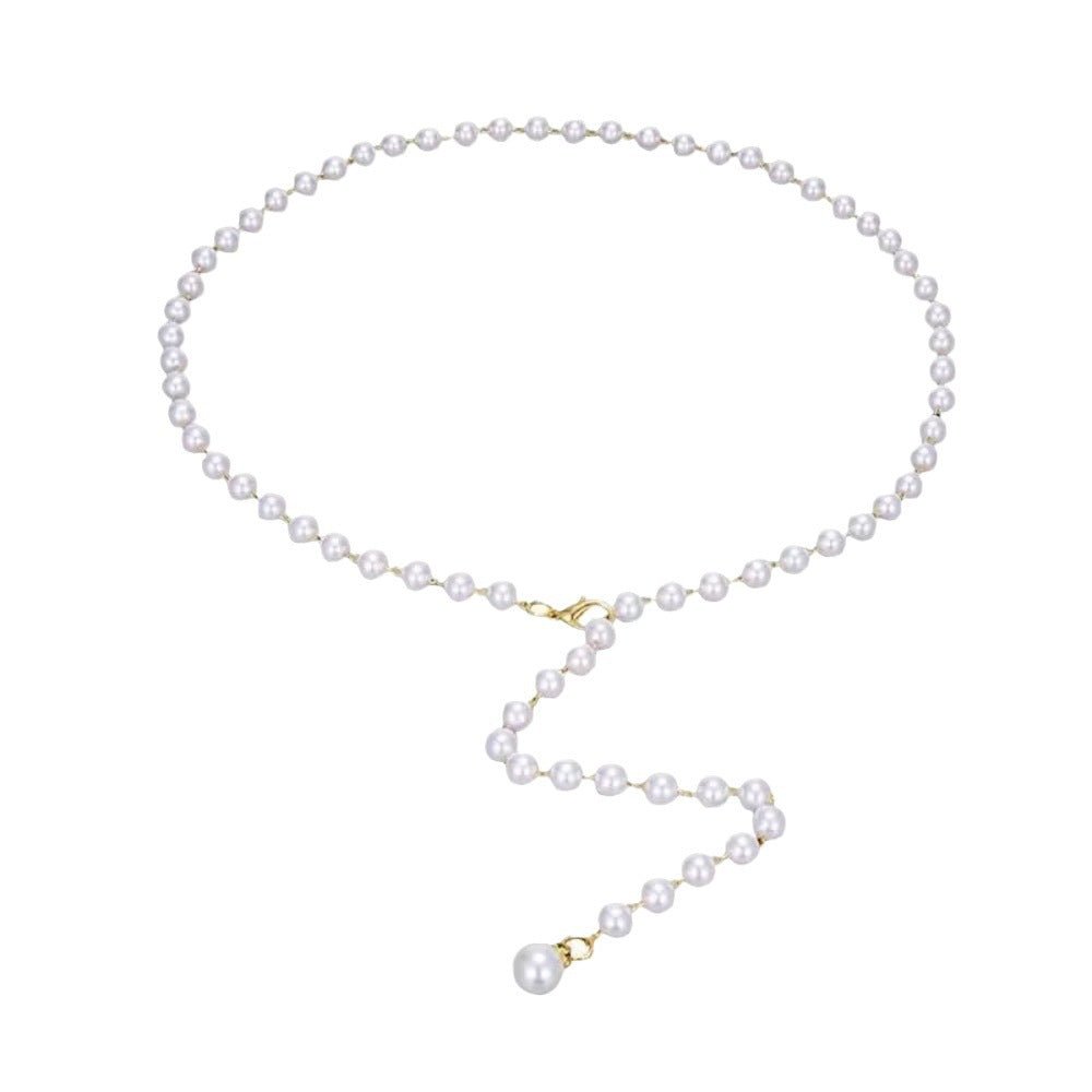 Minimalist Pearl Draped Waist Chain (MAC351)