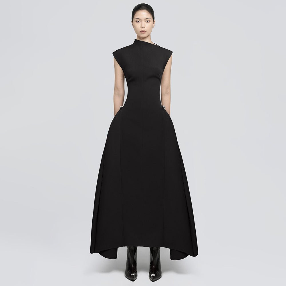 Minimalist Sleeveless Fitted Maxi Dress (MS382)