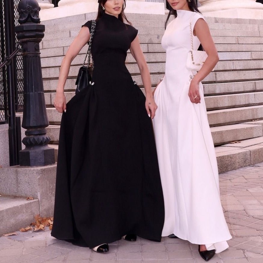 Minimalist Sleeveless Fitted Maxi Dress (MS382)