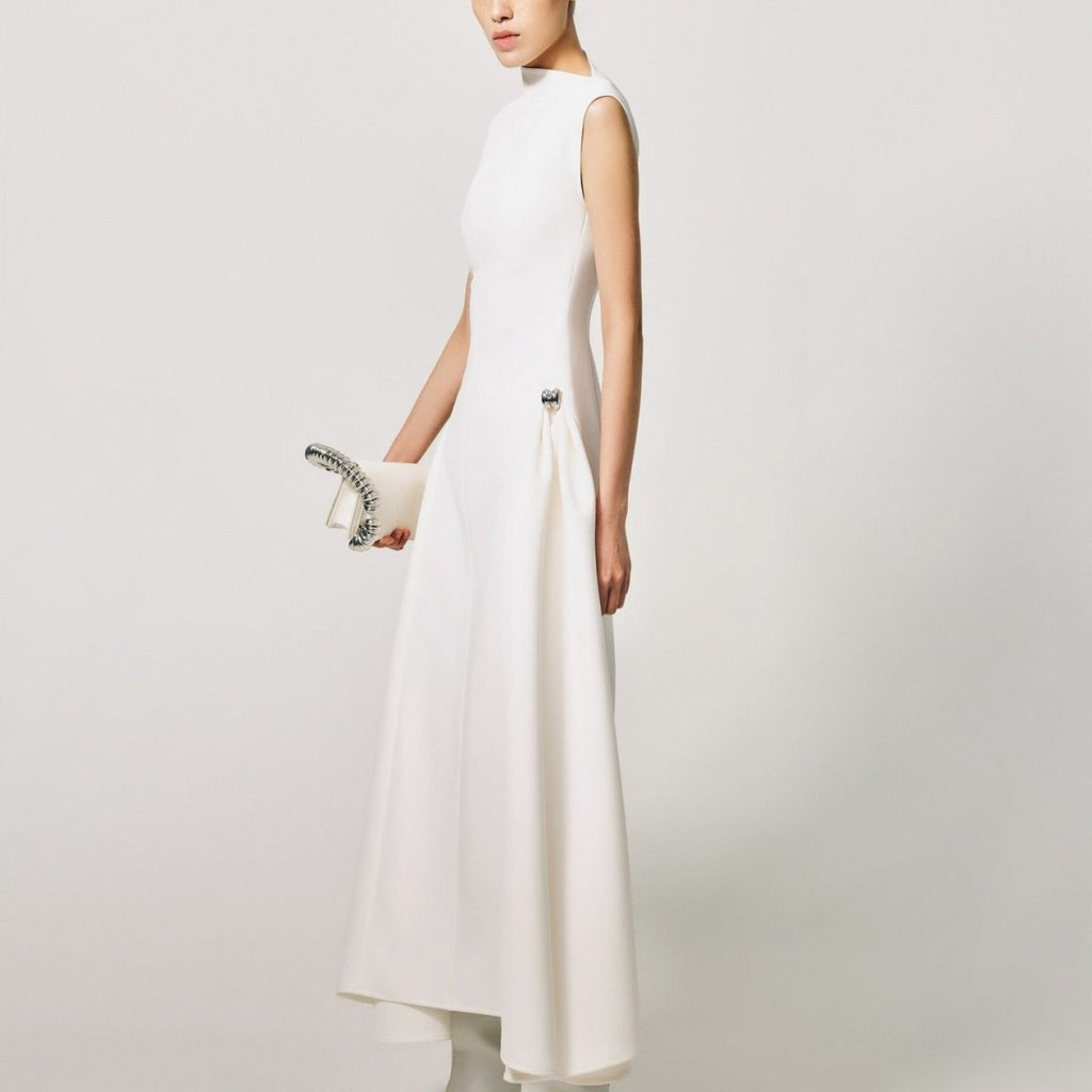 Minimalist Sleeveless Fitted Maxi Dress (MS382)