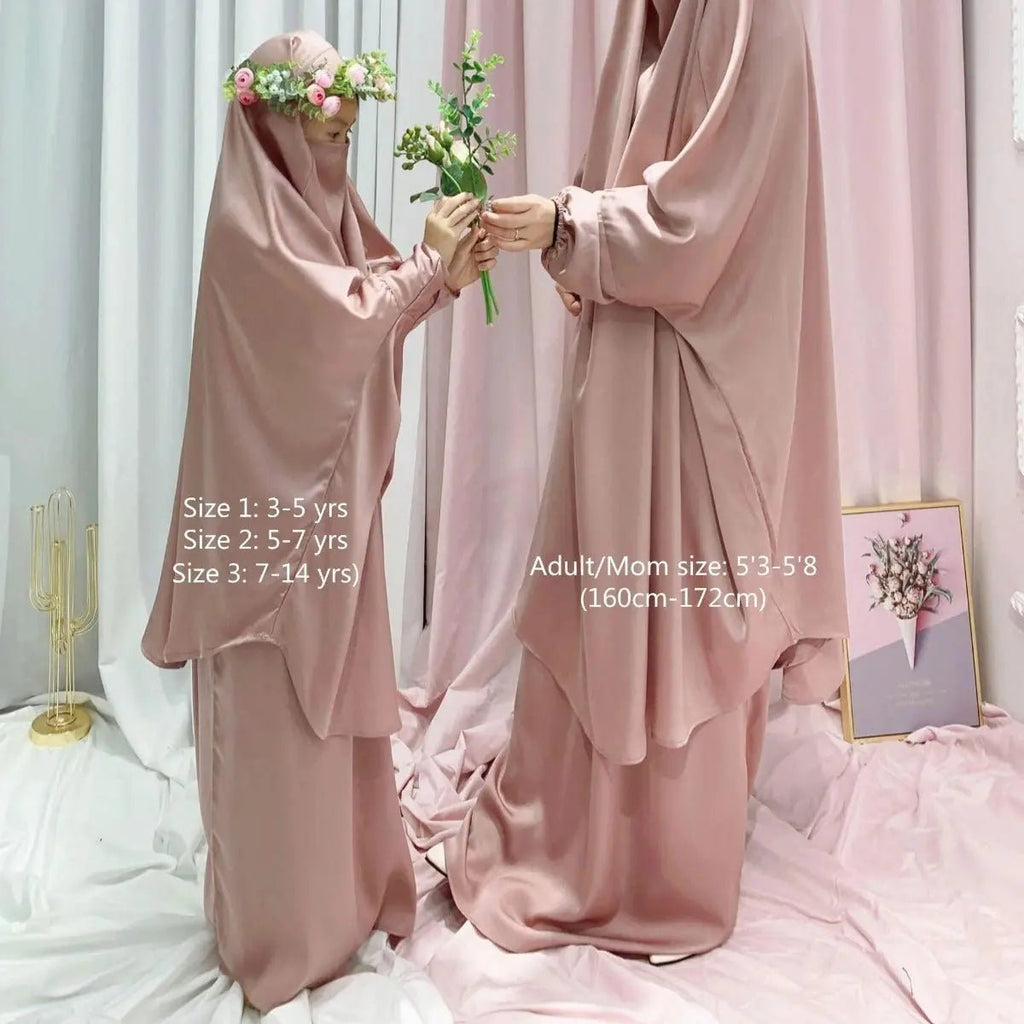 MJ008  Nida Fabric 2-Piece Set Jilbab