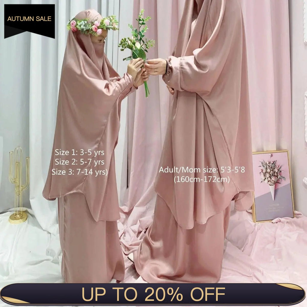 MJ008  Nida Fabric 2-Piece Set Jilbab
