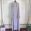 Solid Color Jilbab with Pockets (MJ016)