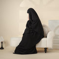 Elegant 2-Piece Crepe Abaya & Khimar Set (MK008)