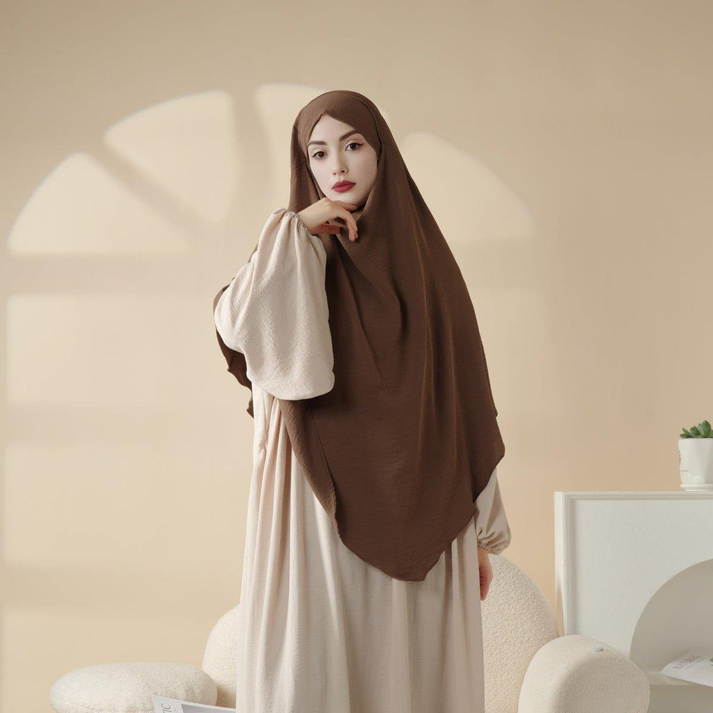 New Two-Layer Crepe Khimar (MK010)