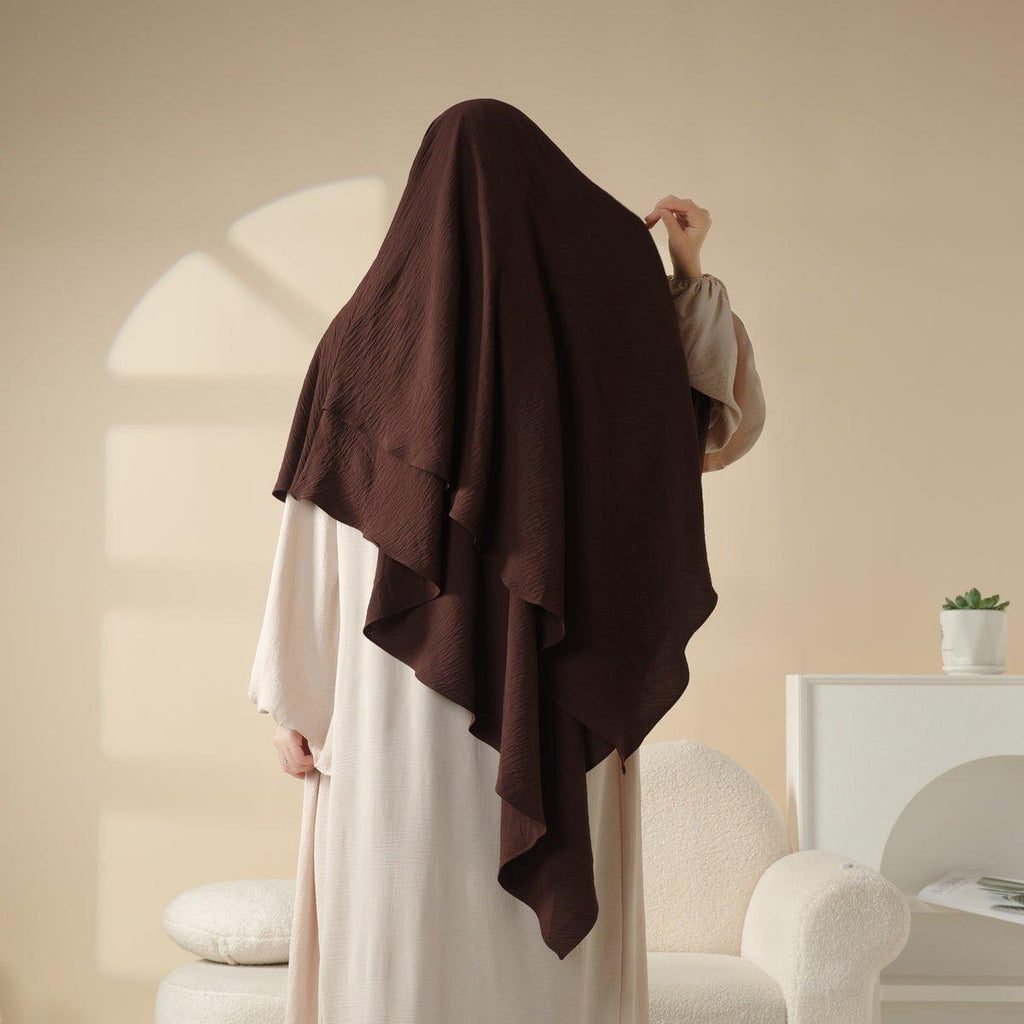 New Two-Layer Crepe Khimar (MK010)