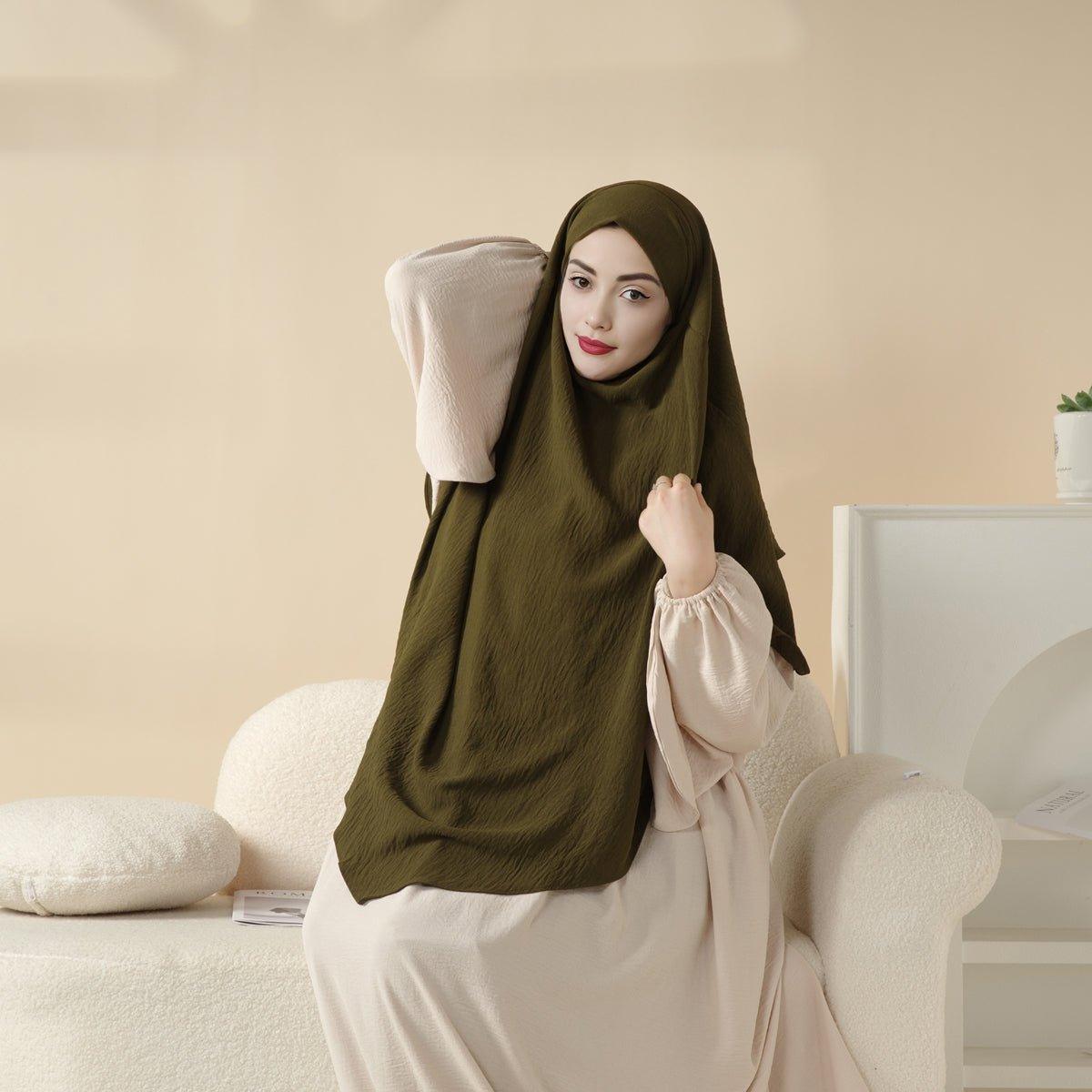 New Two-Layer Crepe Khimar (MK010)