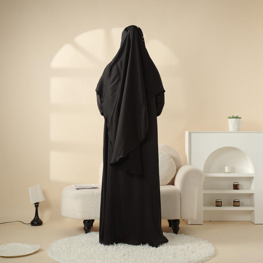 Abaya With Niqab and Khimar | Satin Niqab Khimar and Abaya (MK016)