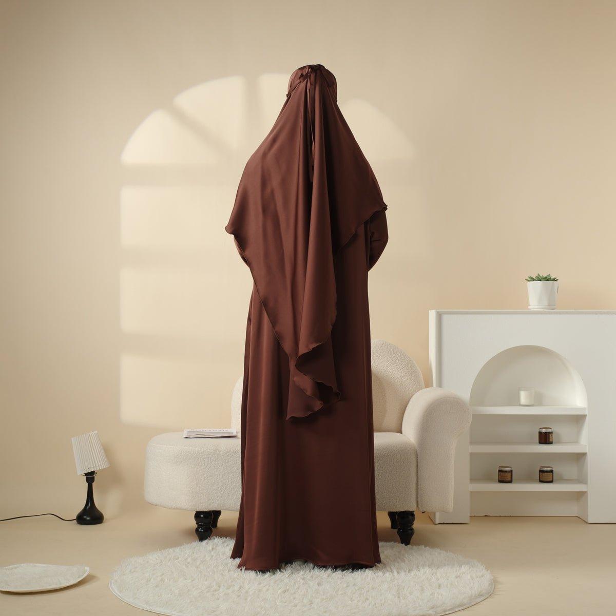 Abaya With Niqab and Khimar | Satin Niqab Khimar and Abaya (MK016)