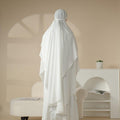 MK018 Chiffon Long Khimar  Double Layers Front and Back Khimar