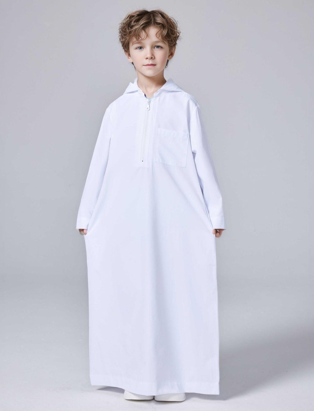 MKB007 Boys Solid Color Short-Sleeved Thobe