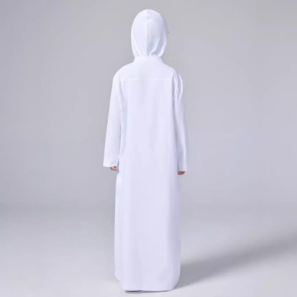 MKB008 Solid Color Hooded Kids Thobe
