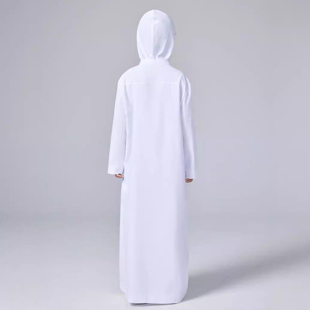 MKB008 Solid Color Hooded Kids Thobe