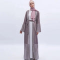 MO 001 Trumpet Sleeve Open Abaya With Pleated Design