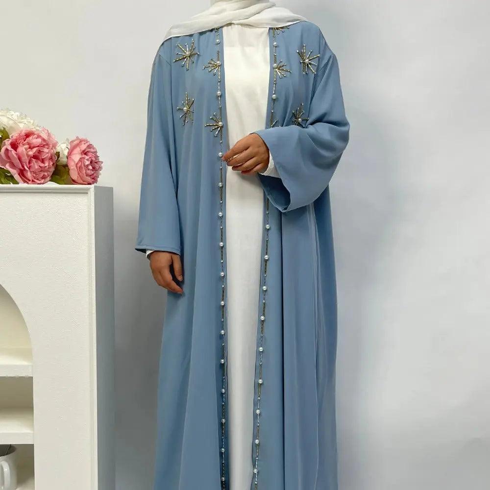 Nida Pearl 4-Piece Set Open Abaya (MOA012)