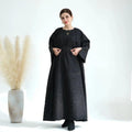 Winter Jacquard Pocket Abaya(MOA025)