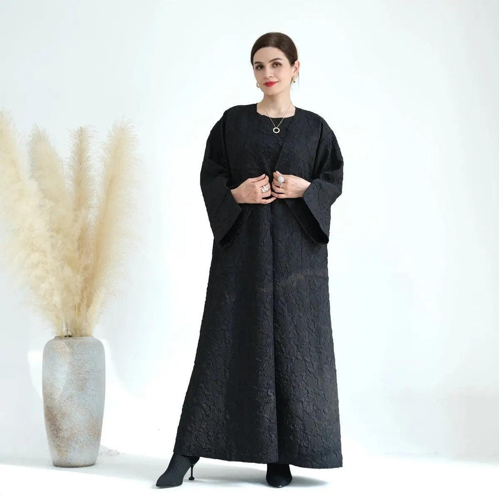 Winter Jacquard Pocket Abaya(MOA025)
