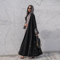 Elegant  Embroidered Temperament Open Abaya (MOA062)