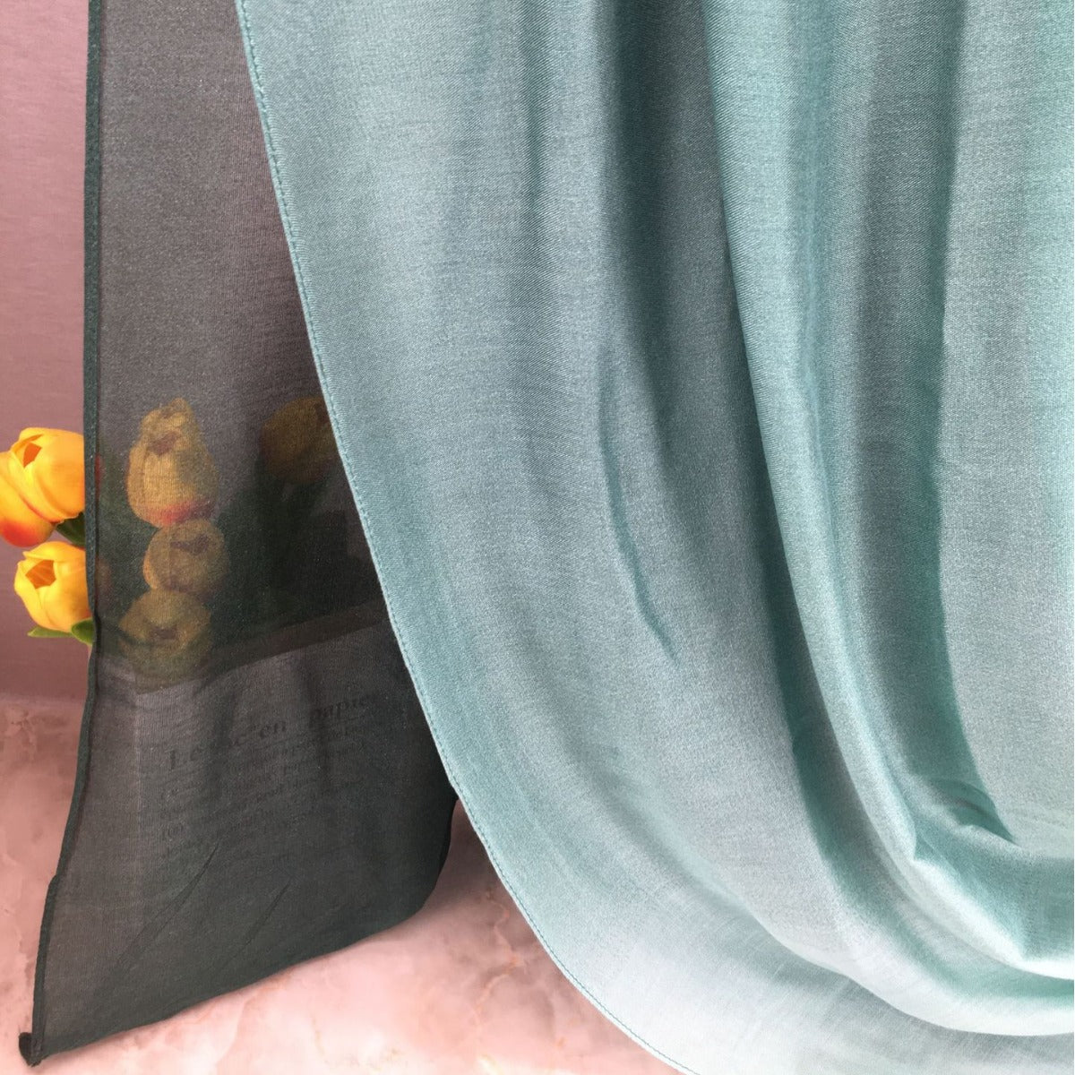 Modal Gradient Soft Hijab | Color Transition Hijab with Natural Flow (MH162)