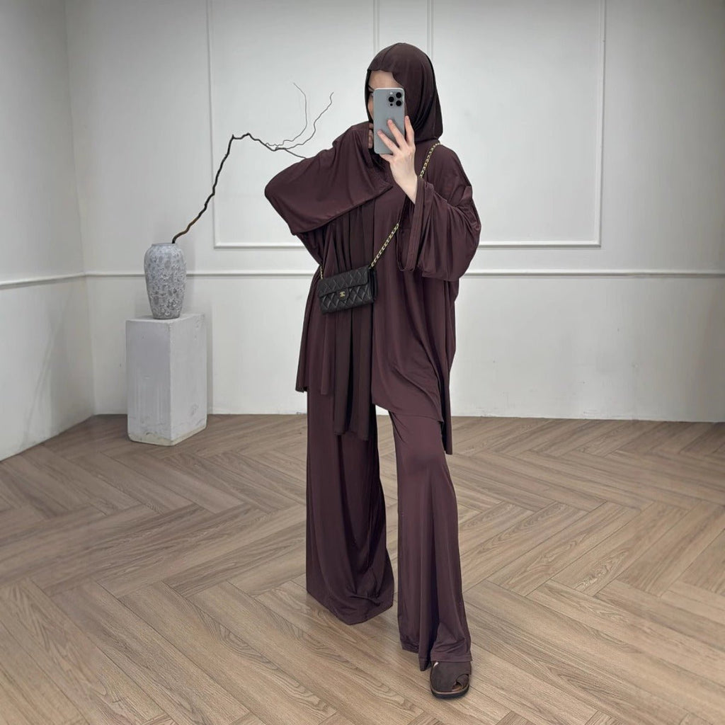 Modal Jersey Two-Piece Set | Muslim Women's Loose Fit Abaya (MS098)