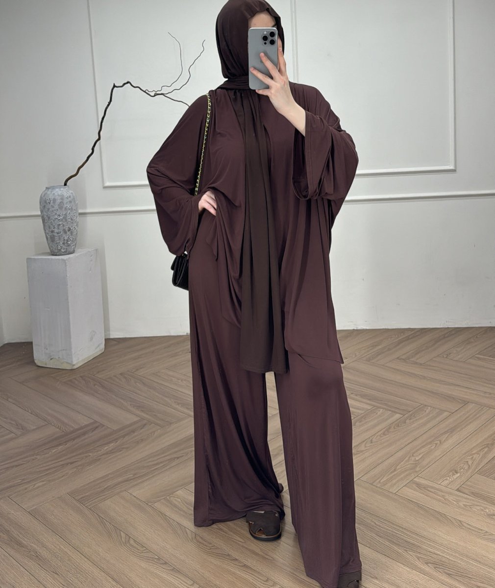 Modal Jersey Two-Piece Set | Muslim Women's Loose Fit Abaya (MS098)