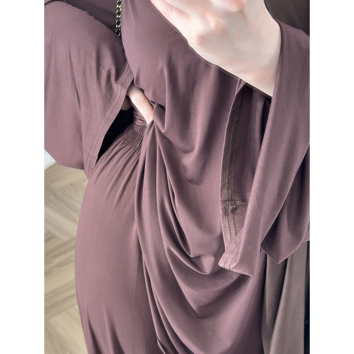 Modal Jersey Two-Piece Set | Muslim Women's Loose Fit Abaya (MS098)