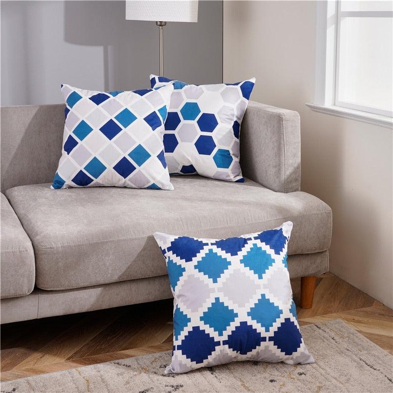 Modern Geometric Decorative Geometric Pillow Cushion Cases Outdoor Square Yellow Decorative Pillow Covers For Couch Bedroom Pillow Cases Cushion Covers