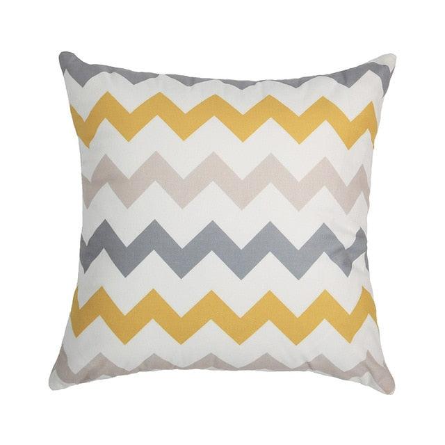 Modern Geometric Decorative Geometric Pillow Cushion Cases Outdoor Square Yellow Decorative Pillow Covers For Couch Bedroom Pillow Cases Cushion Covers