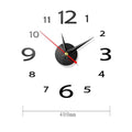 Modern Large 400mm 3D Mirror Surface Wall Clock 3D Wall Sticker Frameless Wall Clock 3D Wall Clock with Mirror Number Stickers for Home Office Decorations Home Office Room Wall Decor Home Decor Wall Clocks